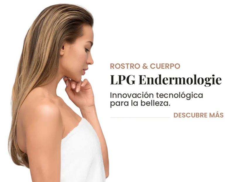 Mujer de pelo rubio. LPG. Estética Avanzada